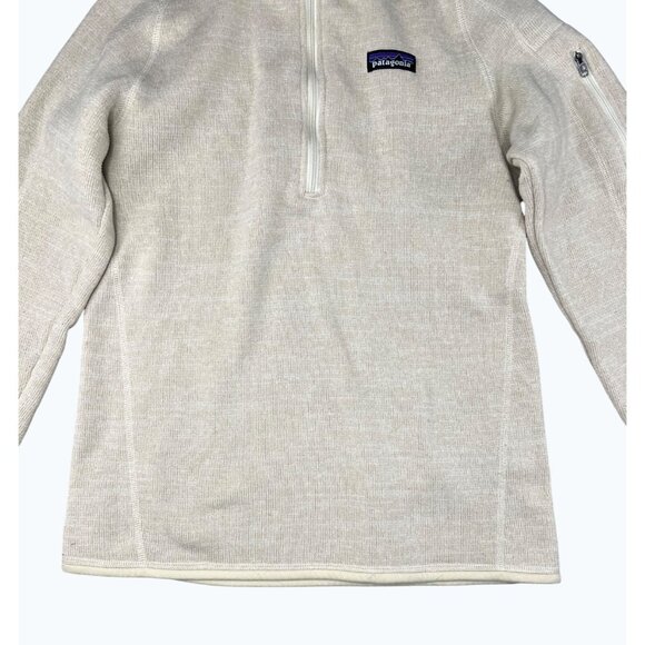 Patagonia Womens Women's Better Sweater 1/4-Zip Oyster White Pullover Medium - Picture 9 of 14